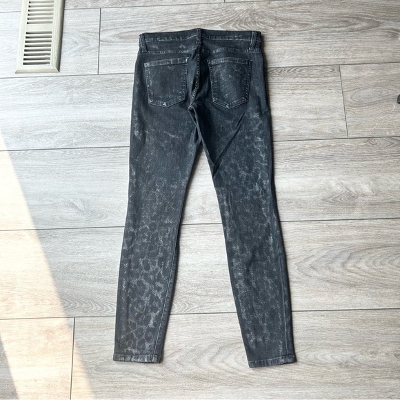 Current Elliott The Stiletto Highland Leopard in Black Ankle Jeans - Picture 12 of 13